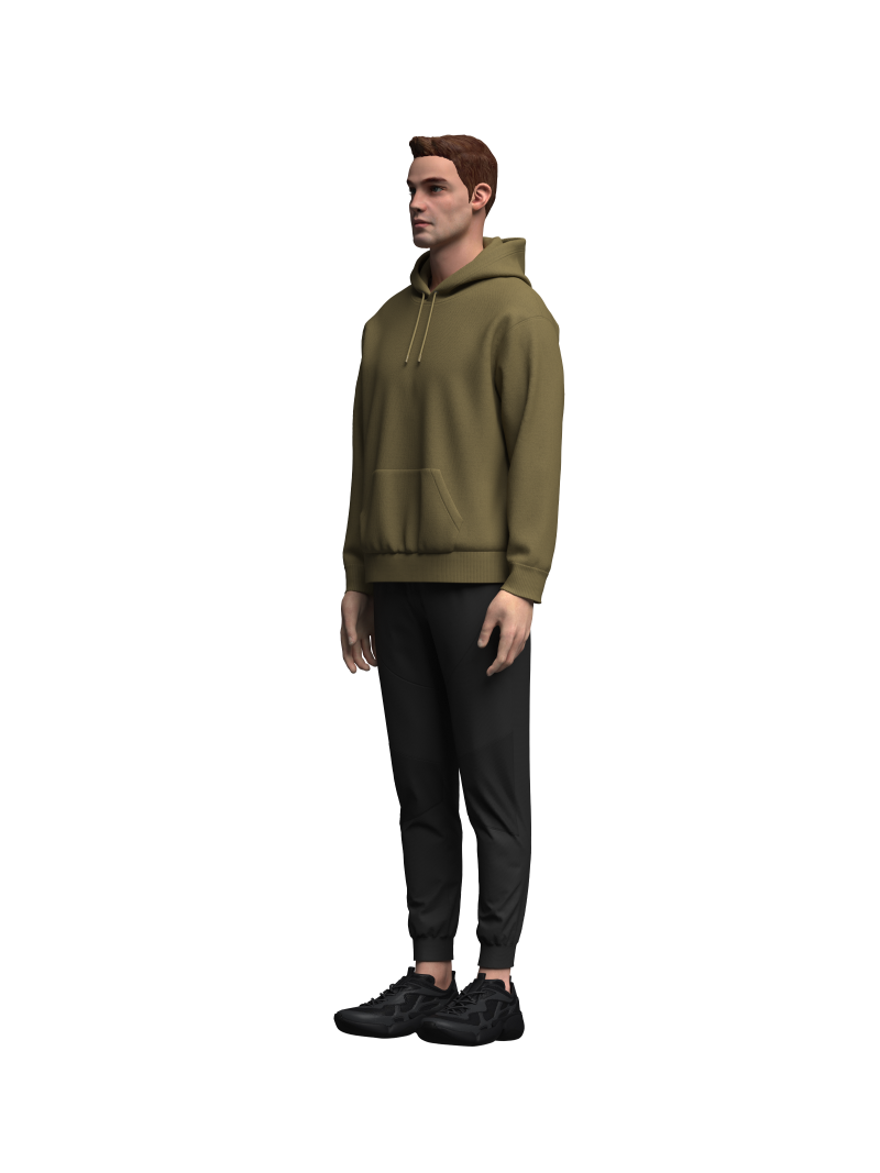 Male Hoodie Outfit 3D in 3DExport
