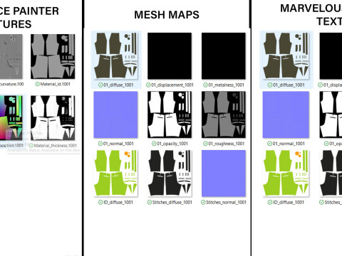 男平角短裤 3D 模型