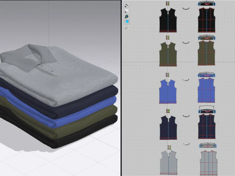 P&oacute;los dobrados Modelo 3D