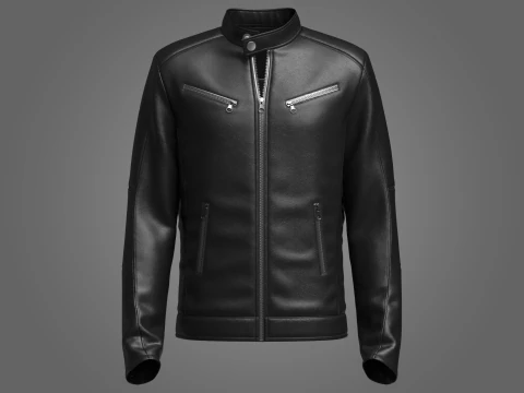 男性バイカージャケット 3Dモデル