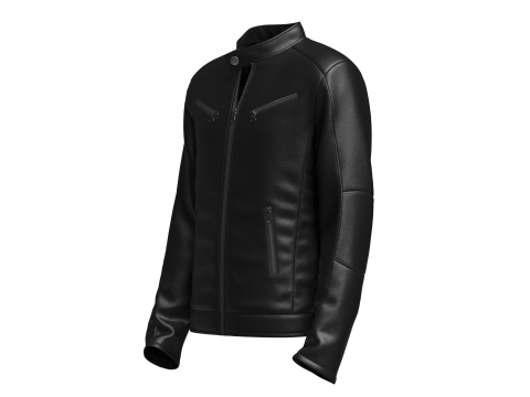 Male Biker Jacket 3D Model