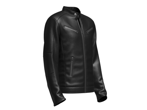 Male Biker Jacket 3D Model