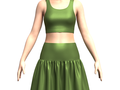 Top And Skirt Modelo 3D