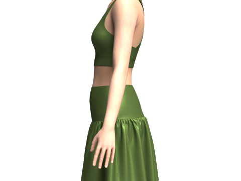 Top And Skirt Modelo 3D