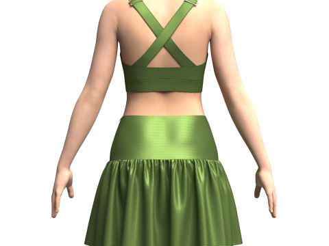 Top And Skirt Modelo 3D