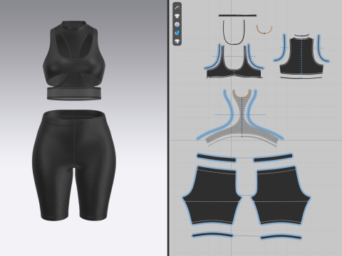Top And Legging 3Dモデル