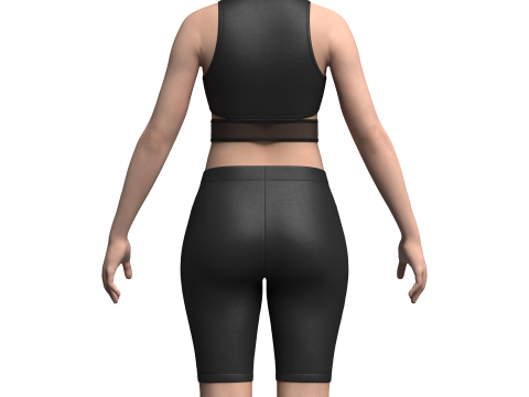 Top And Legging 3Dモデル