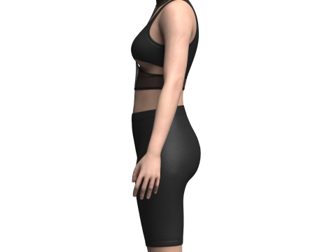 Top And Legging 3Dモデル