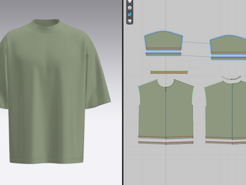 Male T-Shirt Modelo 3D