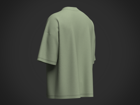 Male T-Shirt Modelo 3D