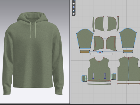 Mans Hoodie Modèle 3D