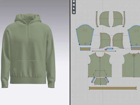 Sudadera con capucha para hombre modelo 3d Modelo 3D