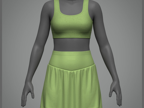 Top And Skirt 3D Model
