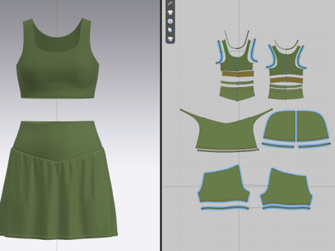 Top And Skirt Modelo 3D