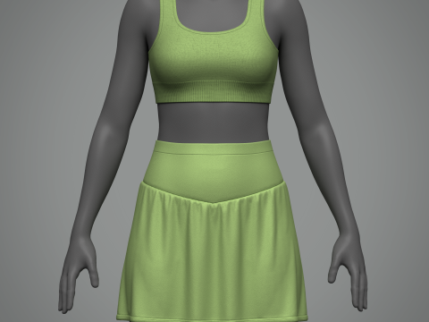 Top And Skirt Modelo 3D