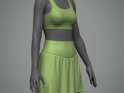 Top And Skirt Modelo 3D
