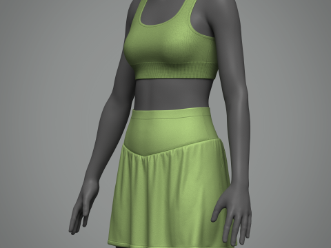 Top And Skirt Modelo 3D