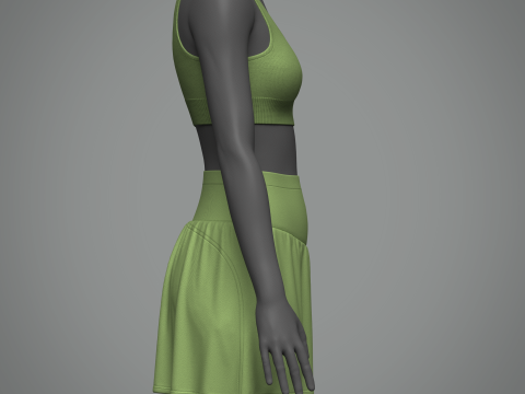 Top And Skirt Modelo 3D