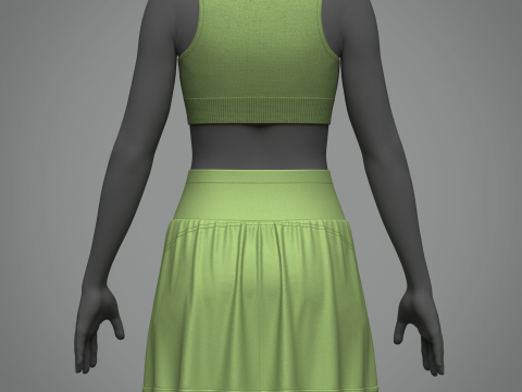 Top And Skirt Modelo 3D