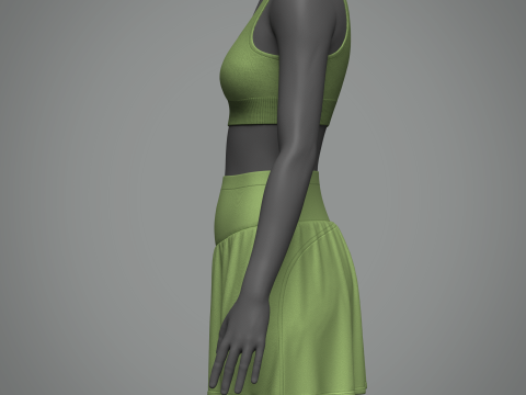 Top And Skirt Modelo 3D