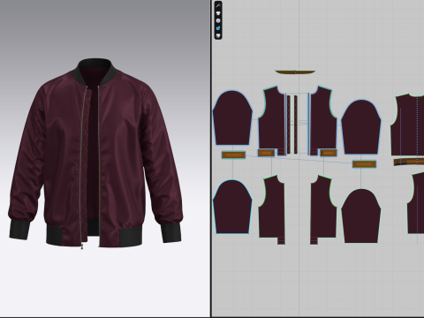 Bomber Jacket 3D मॉडल