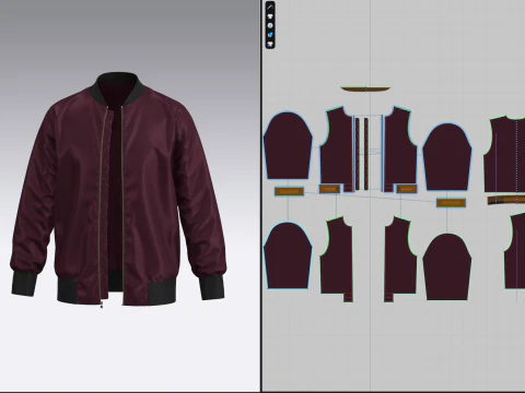 Bomber Jacket 3D Model