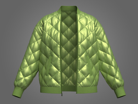 Female puffer Jacket 3D Model