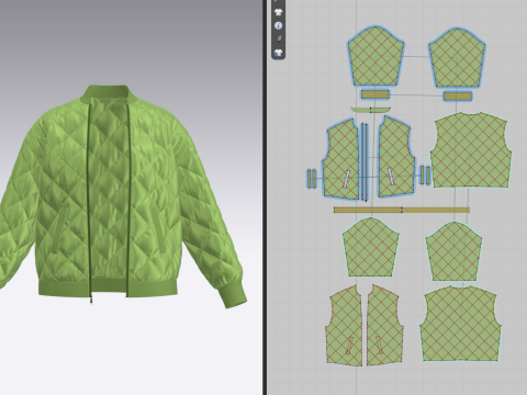 Female puffer Jacket Modèle 3D