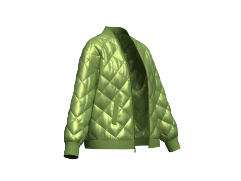 Female puffer Jacket 3D Model