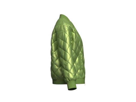 Female puffer Jacket 3D Model