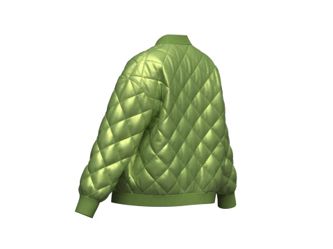 Female puffer Jacket 3D Model