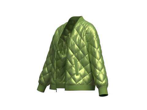 Female puffer Jacket 3D Model