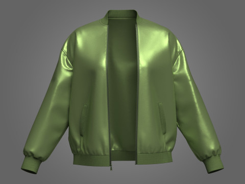 Female Bomber Jacket 3D 模型