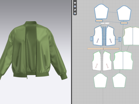 Female Bomber Jacket 3D-Modell