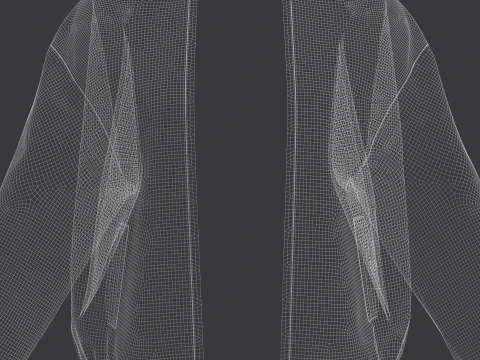 Female Bomber Jacket 3D Model