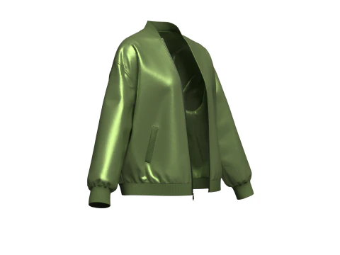 Female Bomber Jacket 3D Model