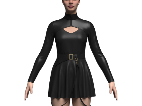 Female Casual Outfit 3D मॉडल