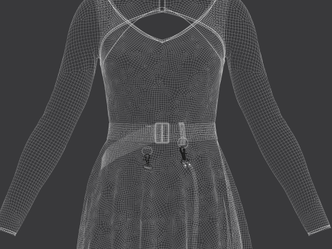 Female Casual Outfit Modello 3D