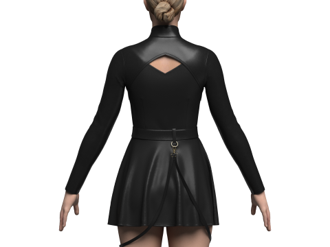 Female Casual Outfit Modello 3D