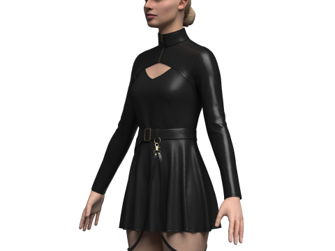 Female Casual Outfit Modello 3D
