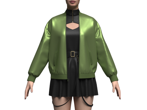 Female Dress And Jacket Outfit 3Dモデル