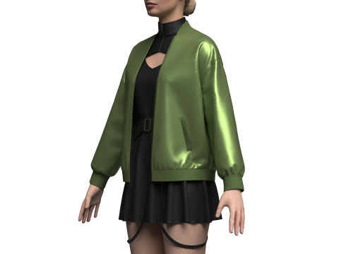 Female Dress And Jacket Outfit Modello 3D