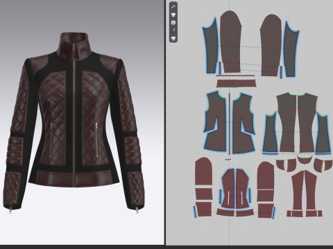Female Jacket 3D 模型