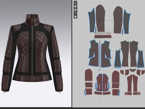 Giacca femminile Modello 3D