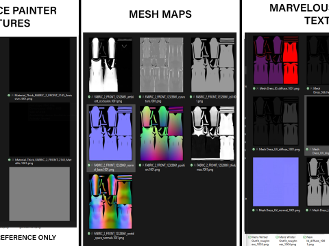 Female Mesh Dress Model 3D