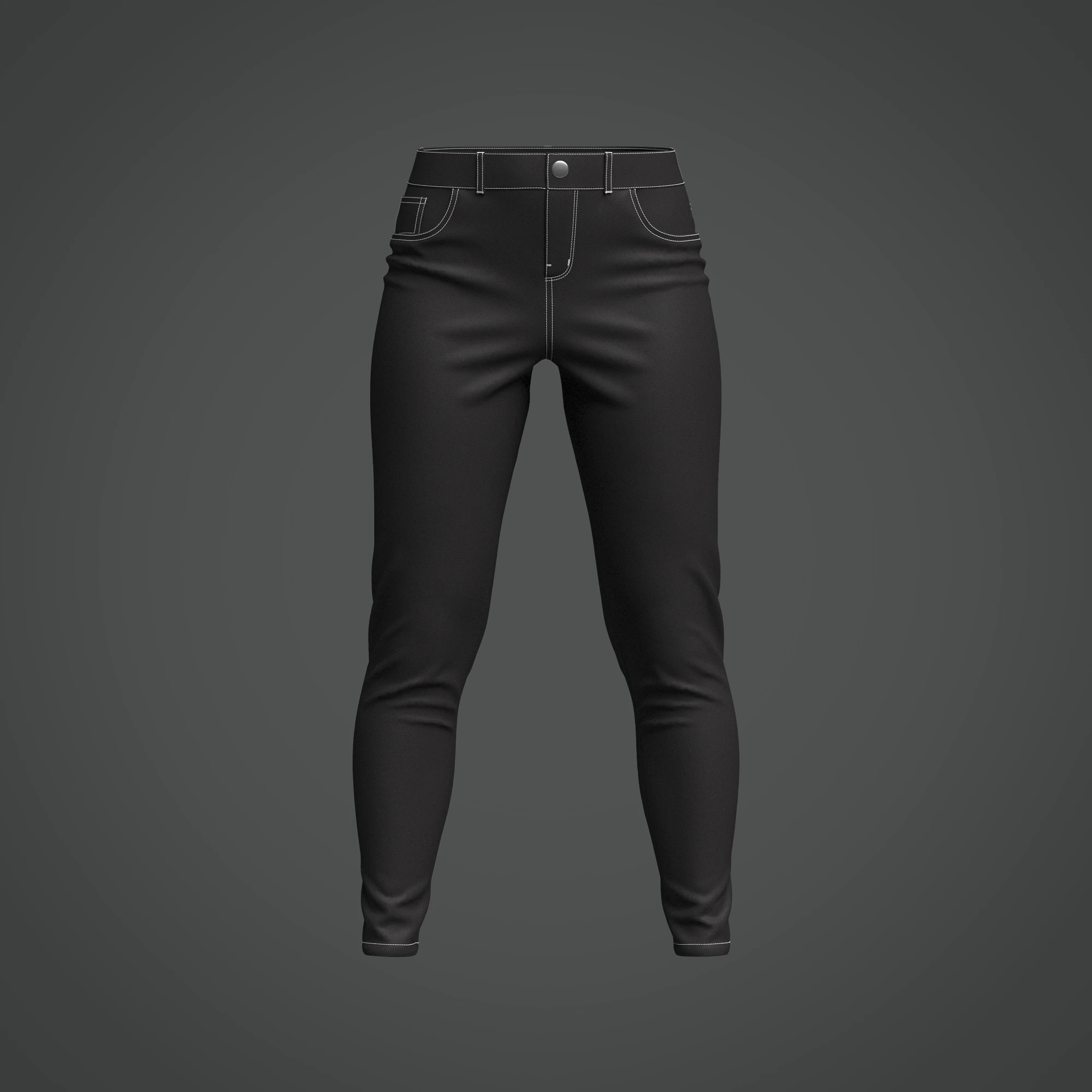 Women Jeans 3D Model .c4d .max .obj .3ds .fbx .stl .blend 