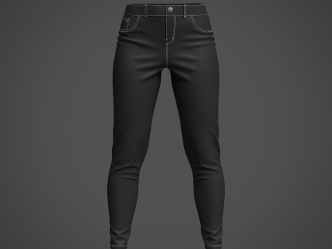 Women Jeans 3Dモデル