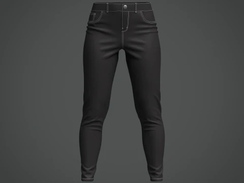 Women Jeans 3D Model
