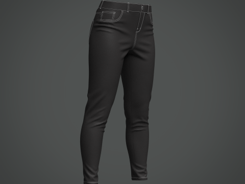 Women Jeans Model 3D