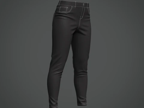 Women Jeans 3D Model